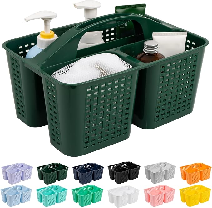 Tiawudi Portable Shower Caddy, Caddy Organizer with Handle, Plastic Shower Basket Hold Soap, Shampoo, Hair Supplies and Beauty Products, Cleaning Supplies Organizer for Home, Dorm, Shelf and Cabinet by Tiawudi