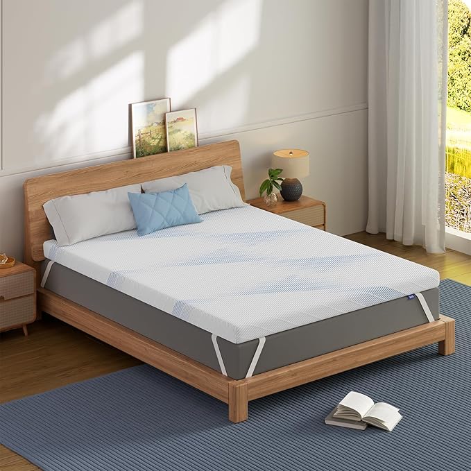BedStory 4 Inch Firm Mattress Topper Twin Size - Pain-Relief Memory Foam Bed Topper, Cooling Gel High-Density Mattress Pad, Skin-Friendly Non-Slip Cover, CertiPUR-US Certified