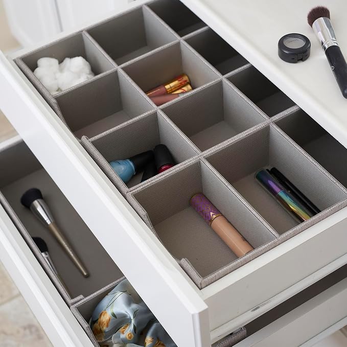 Household Essentials Grey 725-1 Deep Drawer Organizer Box for Storage | 12 in x 4 in x 3.13, Silver - Image 3