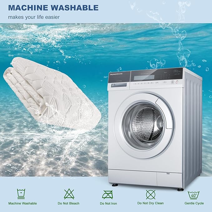 GRT Waterproof Mattress Protector Twin XL, Rayon Bamboo Mattress Protector Cooling Breathable, 3D Air Fabric Soft Mattress Cover with 6-26 inches Deep Pocket, Mattress Pad Machine Washable