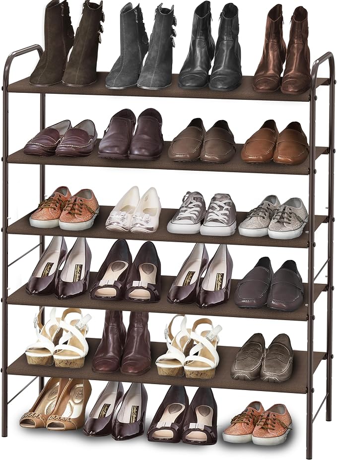 Simple Houseware 5-Tier Shoe Rack Storage Organizer, Bronze by SimpleHouseware