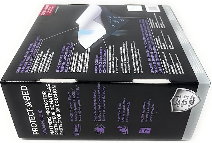 Protect-A-Bed Mattress Protector – Waterproof, Breathable, Tencel Lyocell Top – Available in Queen & King Sizes (Queen)