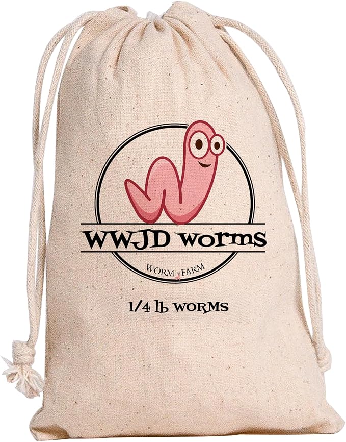 Red Wigglers Composting Worms - 1/4lb Red Worms for Composting - Use on Worm Castings for Plants, Garden, Worm Farm & Compost Starter, Easy to Manage by WWJDWorms
