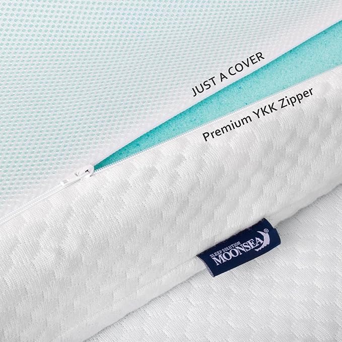 Mattress Topper Cover Full Size 1-2 Inch Memory Foam With Zipper, Viscose Made From Bamboo and 3D Mesh Backing, Removable With Straps