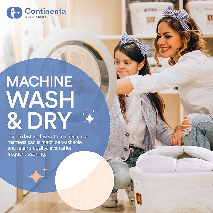 Continental Bedding Arctic Breeze Cooling Waterproof Mattress Pad Protector 18 Inch Deep Pocket