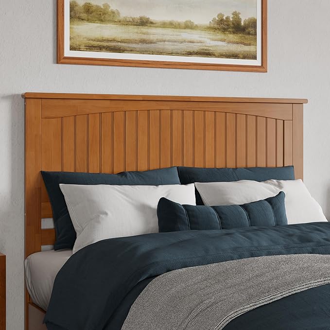 AFI, Nantucket Queen Solid Wood Panel Headboard, Light Toffee