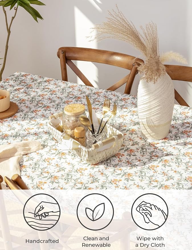 StorageWorks Round Paper Rope Woven Basket with Wooden Handles for Gifts, Small Wicker Baskets for Shelf, Beige, 2-Pack - Image 4