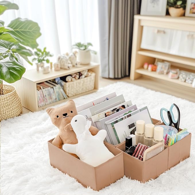 Criusia Drawer Organizer Clothes, 10 Pack Dresser Organizer for Baby Clothes, Underwear, Sock- Foldable Closet Organization and Storage Dividers Bins for Nursery, Bedroom (Brown) - Image 7