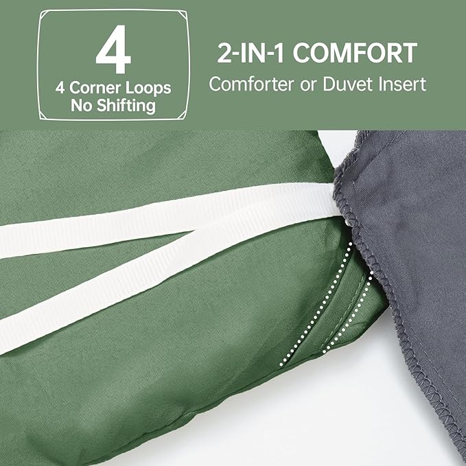 MUXHOMO Full Comforter Sets, All Season Ultra Soft Down Alternative Bedding - 3 Piece Lightweight Bed Set Includes 1 Comforter (82"x86") and 2 Pillow Shams (20"x26"), Dark Green