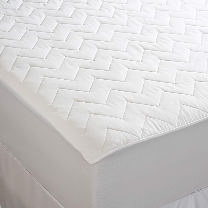 Waterguard Quilted Cotton Mattress Pad - RV Size 48” x 75" - Soft, Comfortable, and Fluffy Mattress Pad - Waterproof Mattress Protector Stretched 13" for Snug Fit on Regular Sized Mattress.