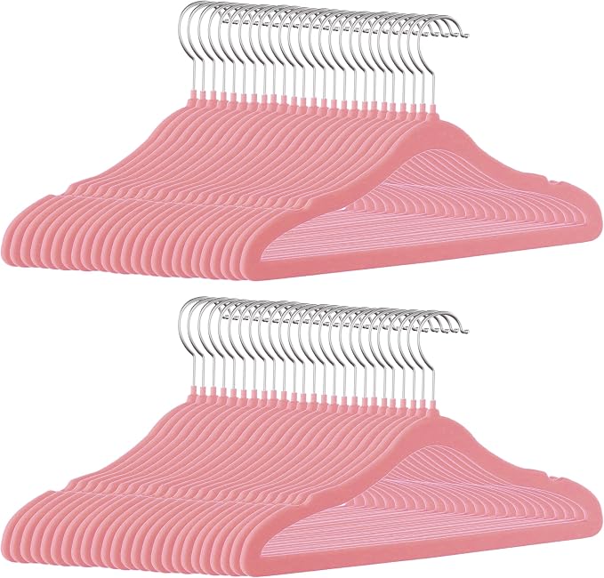 GoodtoU Kids Hangers Velvet 50 Pack 14" - Kids Felt Hangers Non Slip Toddler Hanger Childrens Hanger for Kid by GoodtoU