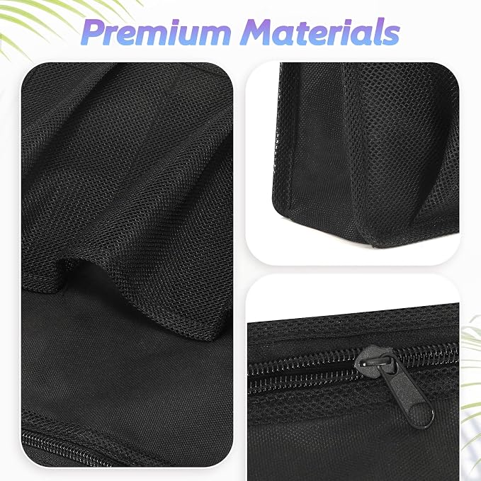 famichan Portable Shower Caddy, Gym Travel Camp Dorm Room Essentials for College Student Boy Girl，Black Bathroom Mesh Shower Bag - Image 3