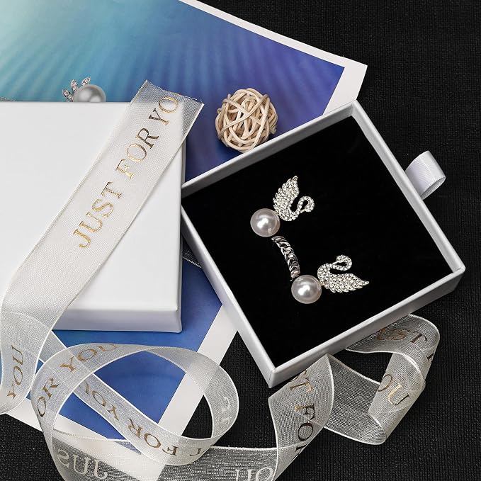 Cardboard Jewelry Boxes, 5 Pack 3.5×3.5x1Inch Jewelry Gift Boxes, Bulk Cotton Filled Small Jewelry Boxes with Lids for Necklace Ring Earring Display Box (White) - Image 6