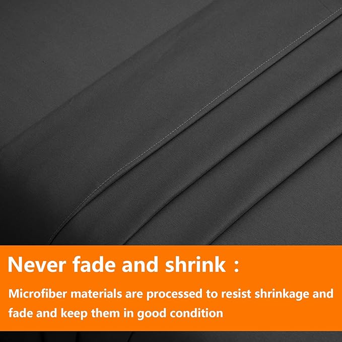 TAIMIT Dark Grey Twin Size Comforter Set - 5 Pieces, Bed in a Bag Bedding Sets with All Season Soft Quilted Warm Fluffy Reversible Comforter,Flat Sheet,Fitted Sheet,1 Pillow Shams,1 Pillowcases