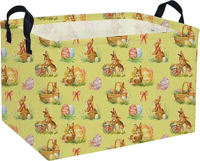 Rectangle Easter Baskets Kids Baskets Cute Storage Bin Organizer Box for Room Decor Gift Basket by DDBASKET