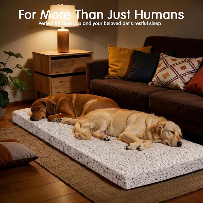 Hokway 3 Inch Memory Foam Mattress Topper with Mosaic Cover Memory Foam Twin XL Mattress Pad Bed Topper Ventilated High Density Pad, CertiPUR-US Certified