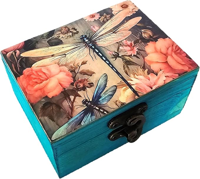 Trinket Box Small Jewelry Keepsake Box | Earrings Necklace Storage Box for Girls Women | Gift Idea Valentine's Day, Birthday Christmas, Weddings, Animals Ornaments for Home Décor (Dragonfly) by JB%26C+Premium