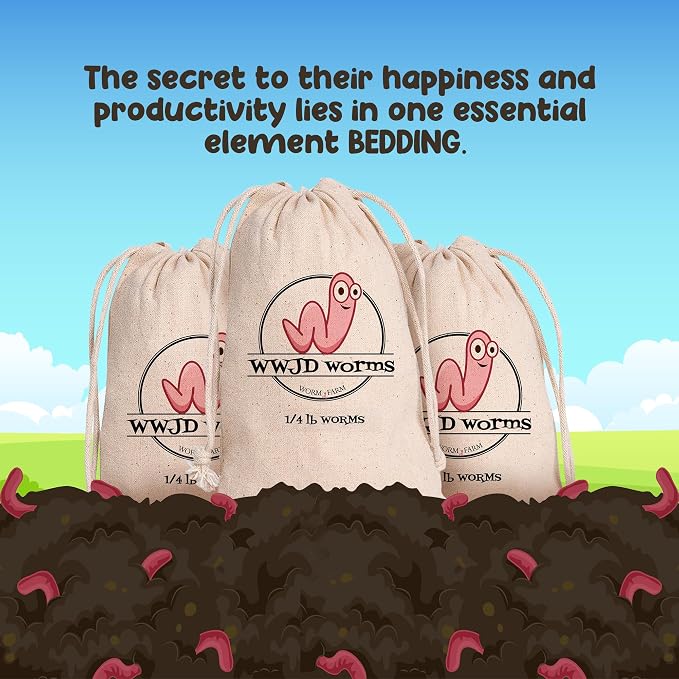 Red Wigglers Composting Worms - 1/4lb Red Worms for Composting - Use on Worm Castings for Plants, Garden, Worm Farm & Compost Starter, Easy to Manage - Image 2