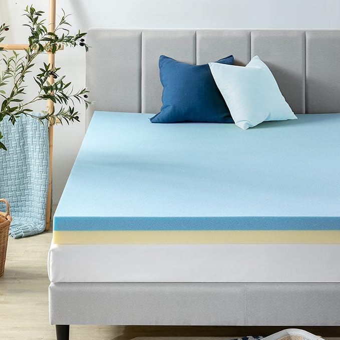 Sleep Master 4" Dual Support Gel Memory Foam Topper - Twin