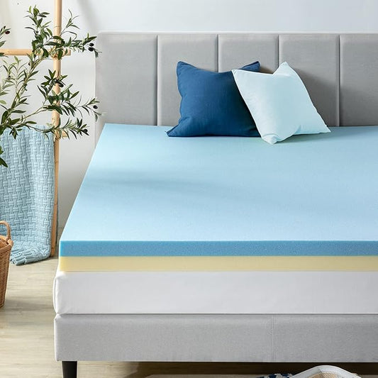 Sleep Master 4" Dual Support Gel Memory Foam Topper - Twin