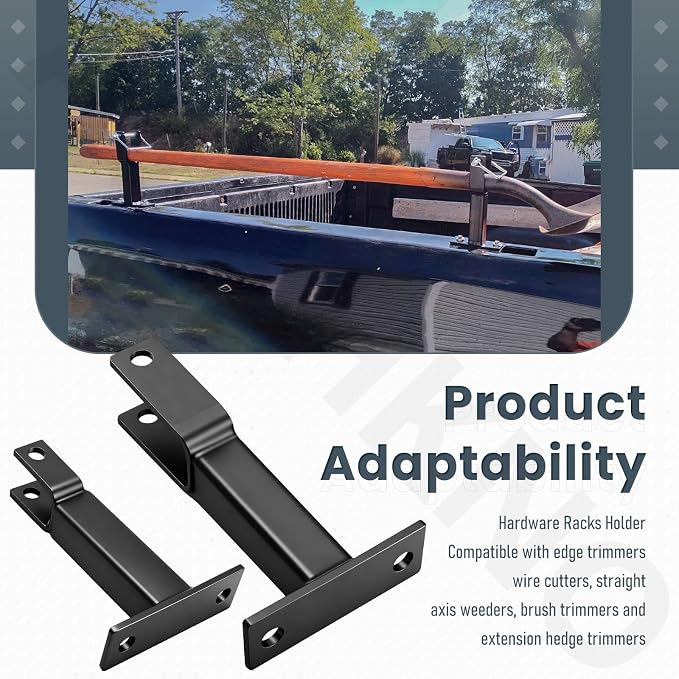 AMTHKNO Heavy Duty W/Hardware Racks Holder Carrier for Weeder/Extended Trimmer or Straight Shaft Weed-Eater, Lockable Racks, Trailer Trimmer Rack, W-eed Eater R ack - Securely/Transport Trimm-ers - Image 7