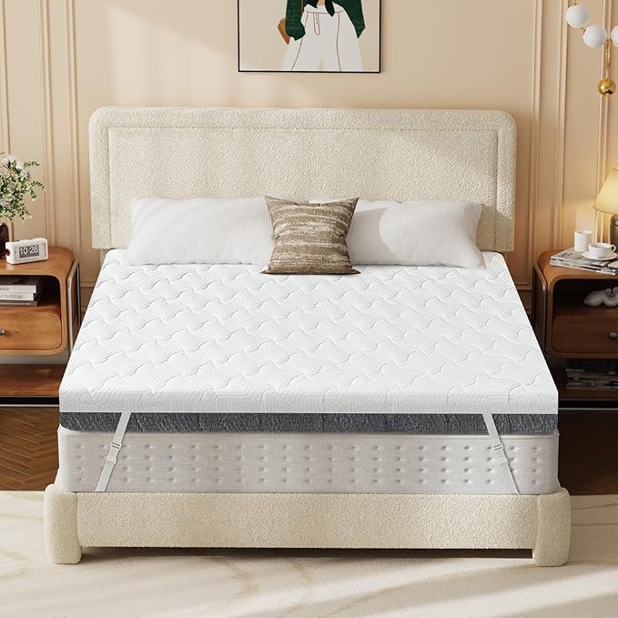 Extra Firm Mattress Topper Twin XL Size 3 Inch, Firm to Extra Firm Mattress Pad with Dual Sides Flippable for Back Pain Relief, High-Density Bed Topper with Washable Cover,CertiPUR-US, 80" x 38"
