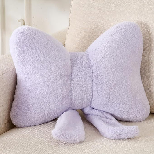 XIAIJIA Bowknot Throw Pillows Bow Decorative Pillow Aesthetic Home Decor Knot Plush Pillows Soft Seat Cushions Cute Throw Pillow for Couch Bow Room Decor