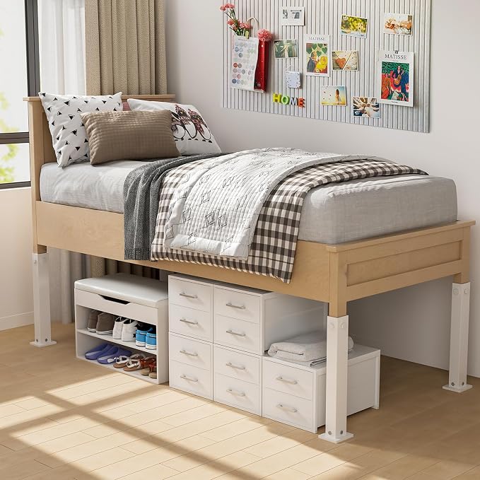 BOLUO Stackable Storage Drawers Narrow Closet Organizers and Storage Fabric White 2 Drawer Dresser for Bedroom 2 Packs Modern - Image 2