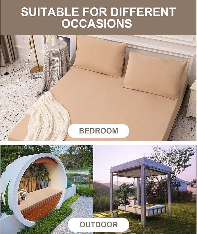 Mecerock Mattress Protector, Breathable and Soft Waterproof Mattress Protector, Mattress Cover, Camel King Mattress Cover