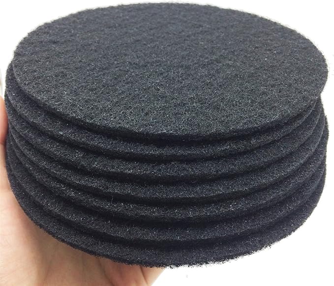 Becozofu 7.25 inch Kitchen Compost Bin Charcoal Filter Replacements, Compost Pail Replacement Carbon Filters, Round, Activated Charcoal, Set of 8 - Image 4