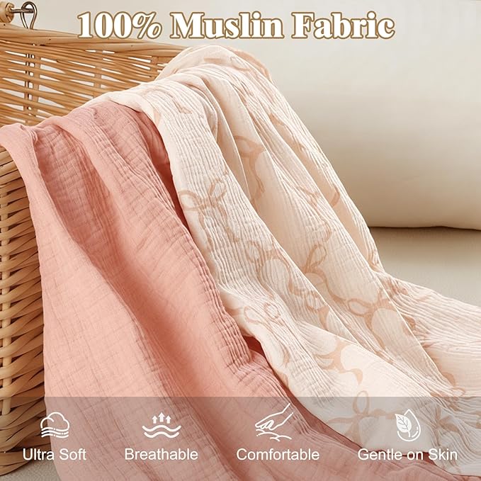 Basumee Muslin Bassinet Sheets for Baby Girl Boy 2 Pack Soft Breathable Baby Bedside Bassinet Fitted Sheets with Bottom Elastic Band Mattress Cover for Rectangle Oval Hourglass Bassinets