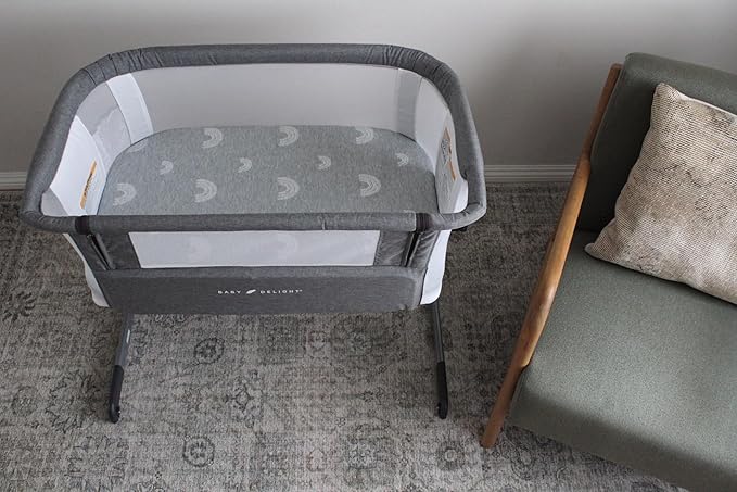 Baby Bassinet Mattress Topper, Waterproof Replacement Pad with Removable & Washable Mattress Covers (for Baby Delight)