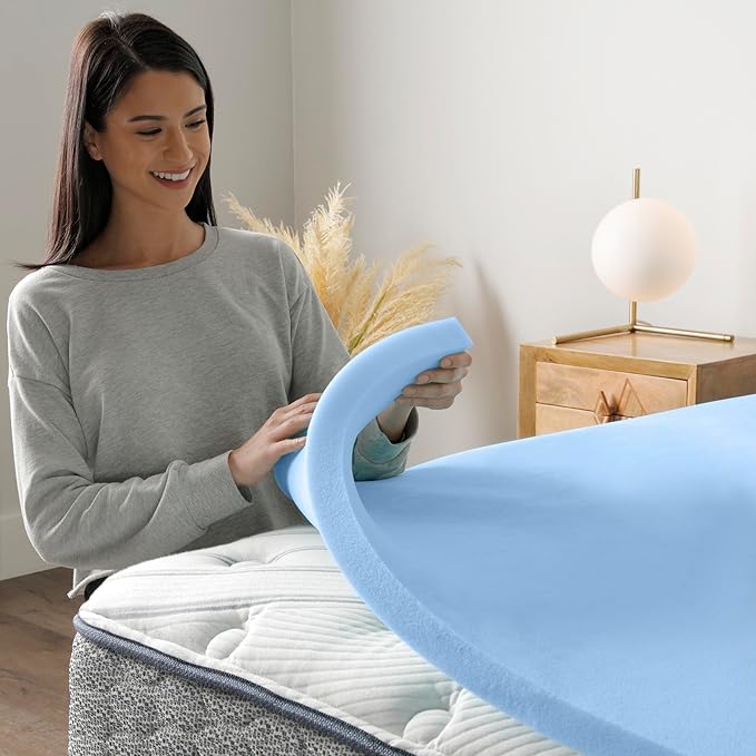 Serta Comfort Cool Memory Foam Mattress Topper, 1.5 Inch, Full