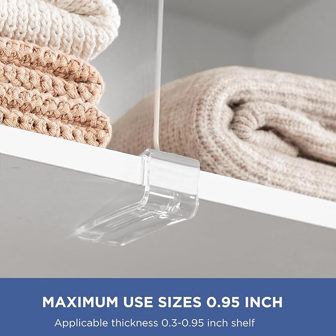 HBlife 4 Pack Closet Organizers and Storage, Clear Shelf Dividers, Vertical Purse Organizer for Closet Perfect for Sweater, Shirts, Handbags in Bedroom and Kitchen, Acrylic Bookshelf for Organization - Image 6