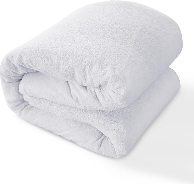 LUX Décor 100% Waterproof Full Terry Mattress Protector – Soft, Noiseless Terry Cloth Top, Absorbent Breathable Mattress Cover, 16 inches Fitted Deep Pocket