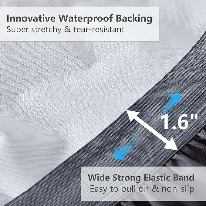 Full Size Mattress Pad Waterproof, Cooling Mattress Topper for Double Bed, Pillow Top Quilted Fitted Mattress Protector Cover with 8-21" Deep Pocket (54x75 inch, Grey)