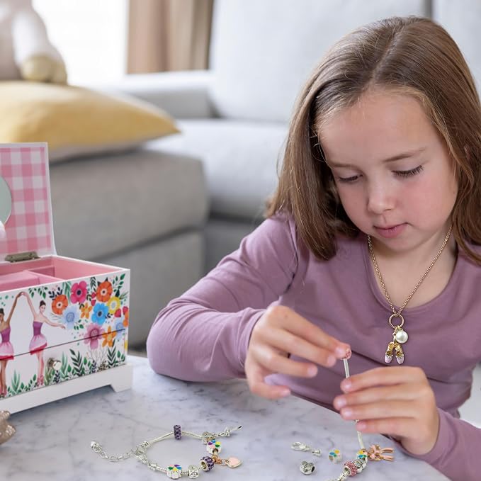 ABI + OLIE Ballerina Jewelry Box for Girls, Musical Jewelry Box, Kids Music Boxes - Perfect Dance Recital & Birthday Gifts for Girls 4-6 and 6-12 - Image 7