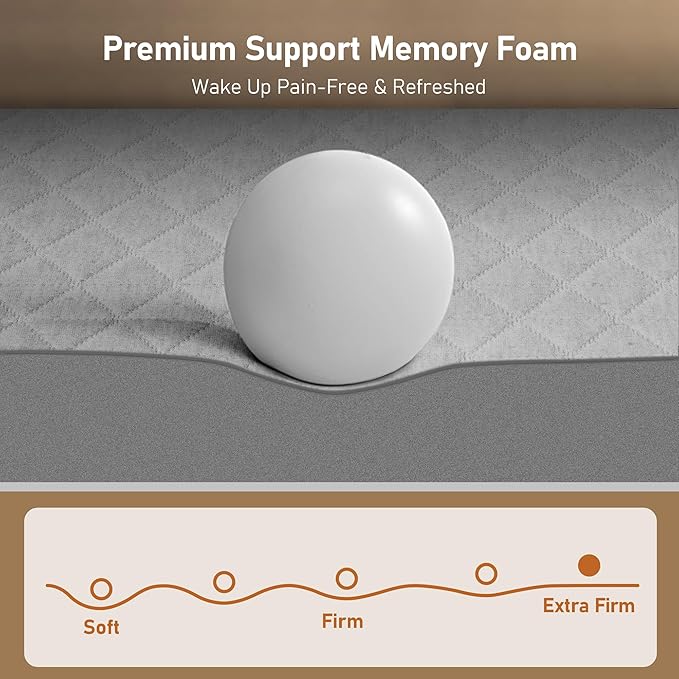 Extra Firm Mattress Topper Twin-XL: 3 Inch Super Extra Support Bed Topper, High Density Memory Foam for Back Pain Relief, Breathable Washable Cover, Non-Slip, CertiPUR-US & Oeko-Tex Certified 80x38
