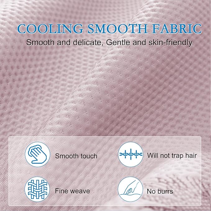 YOUR MOON Twin Size Cooling Mattress Pad for Hot Sleepers - Soft Breathable Noiseless Bed Pad Cover Mattress Cover, 8"-16" Deep Pocket - Enhanced Cooling Technology for Restful Sleep, Pink