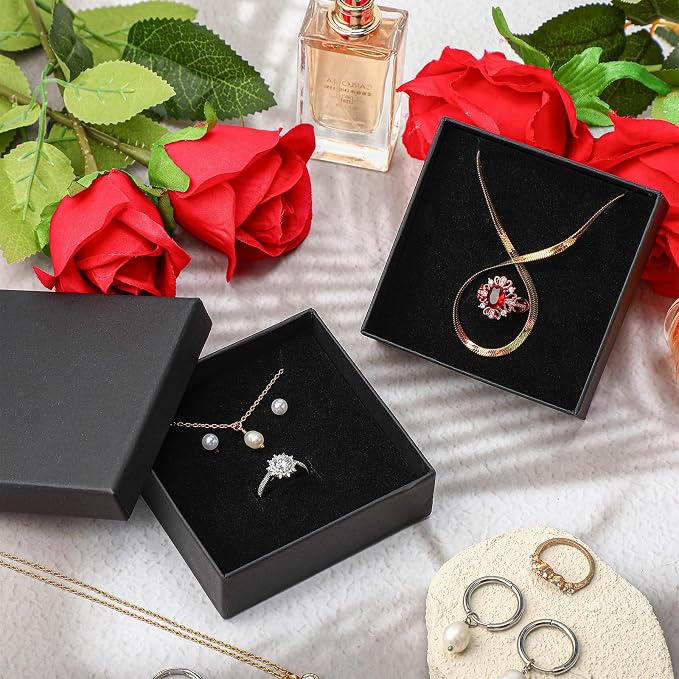 Batiyeer 36 Pcs Cardboard Jewelry Gift Boxes Jewelry Boxes Packaging Small Earring Gift Box with Lids for Necklace Ring Bracelet Party - Image 5
