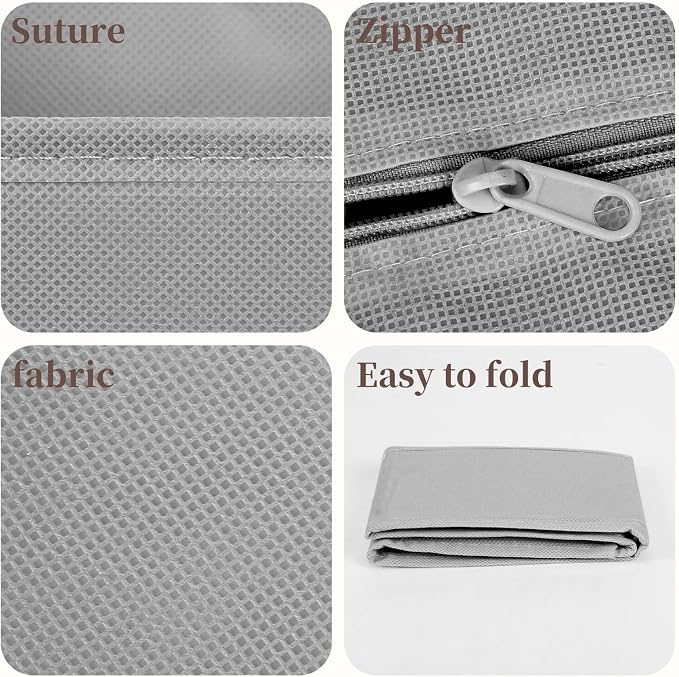 Drawer Organizer Clothes, 16 Pack Dresser Organizer Bins, Foldable Closet Organizers and Storage Fabric Dresser Bins, Shallow Drawer Dividers for Clothing, Underwears, Socks, Tie - Image 5