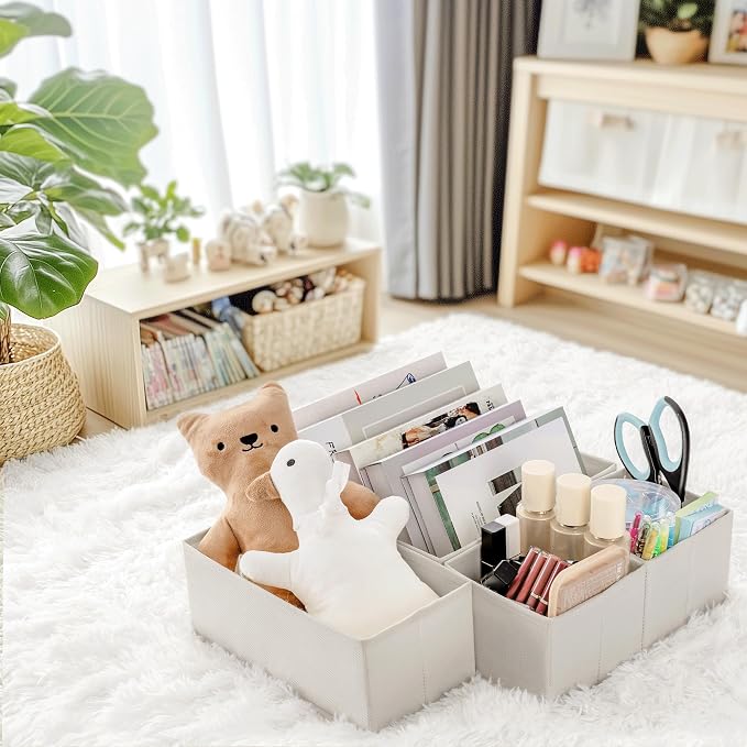 Criusia Drawer Organizer Clothes, 21 Pack Dresser Organizer for Baby Clothes, Underwear, Sock - Foldable Closet Organization and Storage Dividers Bins for Nursery, Bedroom (Oatmeal) - Image 8