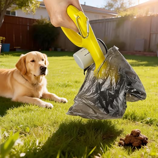 Dog Poop Trash Can Outside,3Gal Metal Outdoor Trash Can,Outdoor Dog Poop Trash Can with Lid for Odor Control,Waterproof Dog Waste Trash Can - Includes Poop Scooper for Dogs & Bin Bag Holder (Black) - Image 7