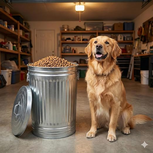 31 Gallon Galvanized Steel Trash Can with Lid - Heavy Duty Outdoor Metal Garbage Bin for Pet Food, Seed & Charcoal Storage - Rodent Proof, Weather Resistant & Rust Free - Image 6