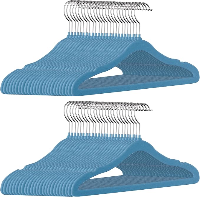 GoodtoU Kids Hangers Velvet 50 Pack 14" - Kids Felt Hangers Non Slip Toddler Hanger Childrens Hanger for Kid by GoodtoU