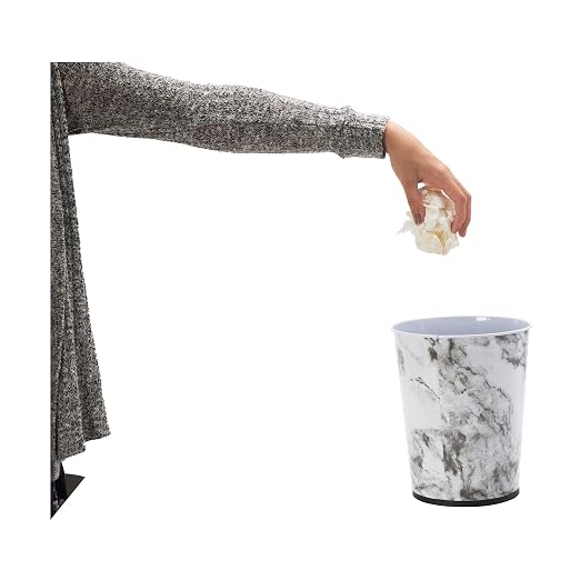 Bath Bliss 5 Liter Small Wastebasket | 2 Pack | Round Open Top | Trash Can | Bathroom | Bedroom | Kitchen | Office | Dorm | Disposal Waste Bin | Garbage | Marble - Image 4