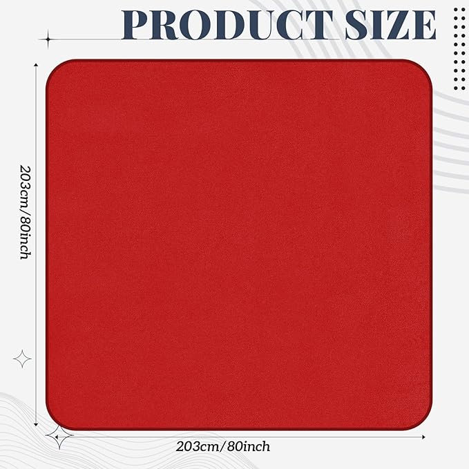 Couples Waterproof Mat Lover Reusable Stainproof Blanket Quiet Easy Use Mattress Protector for Adult Multi Functional Bed Sheet Couple Messy Play Pleasure Comfort(80 x 80 in,Red,1 Pcs)