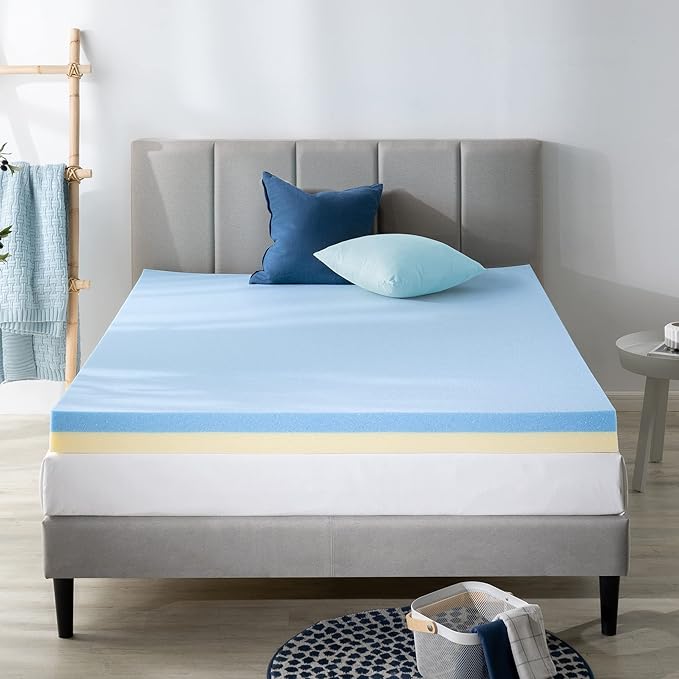 Sleep Master 4" Dual Support Gel Memory Foam Topper - Twin