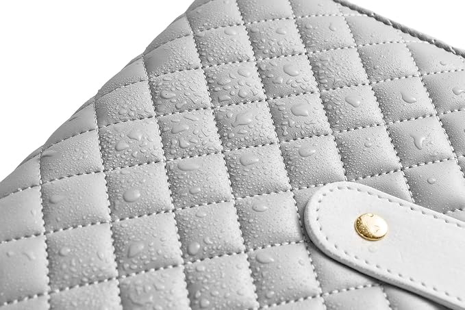 PU Leather Travel Jewelry Binder Organizer - Jewelry Boxes Case Ring Binder Storage Book with Zipper Velvet Pouches Bags for Women Gifts - Grey - Image 6