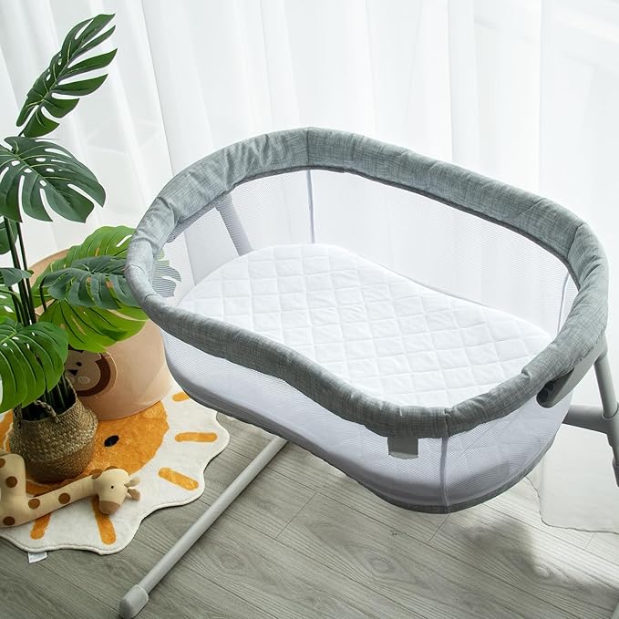 Bassinet Mattress Protector Waterproof Cover Compatible with Halo BassiNest Swivel Sleeper, 2 Pack, Skin Friendly and Breathable Bassinet Mattress Pad